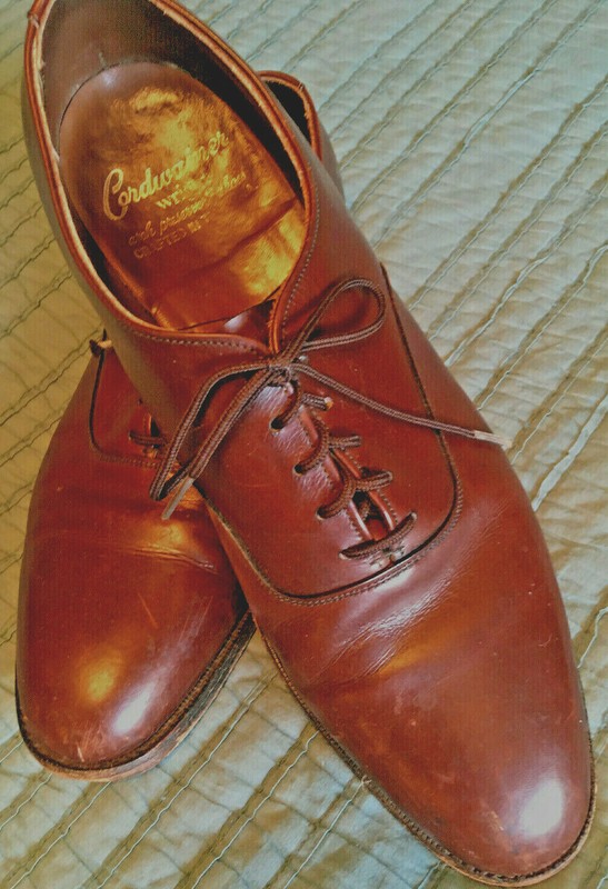 ET Wright  Men's 10.5 C Brown Leather Plain Toe Oxford Dress Shoes 