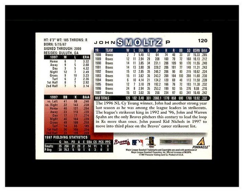 JOHN SMOLTZ YOU PICK SEE SCANS OF EVERY CARD - Picture 73 of 379