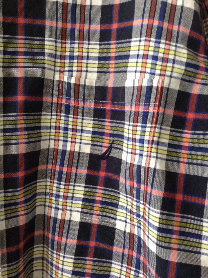 Mens Nautica LONG Sleeve Plaid Button Front Shirt Size XXL 2XL - EUC - Imagem 2 de 4
