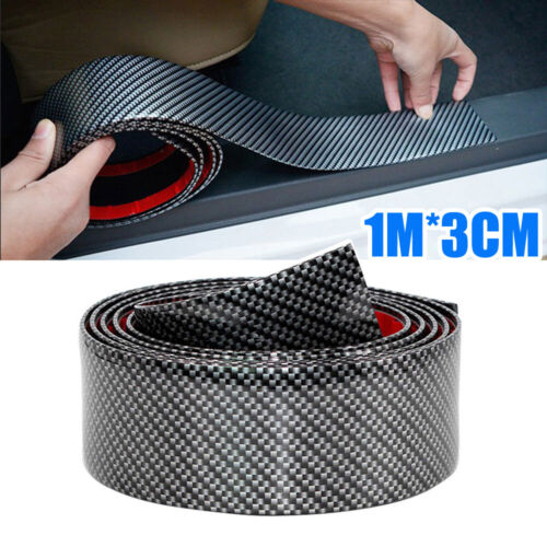 Universal Auto Car Carbon Fiber Edge Guard Strip Door Sill Protector 3CMx1M - Picture 1 of 12