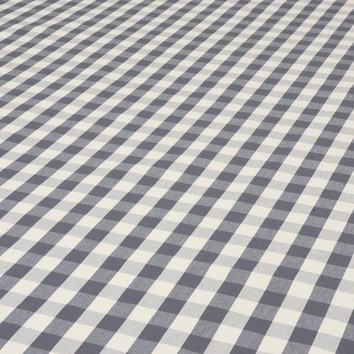 Cojines artesanales de tela a cuadros Clifton Gingham gris 140 cm tela tejida francesa - Imagen 3 de 5