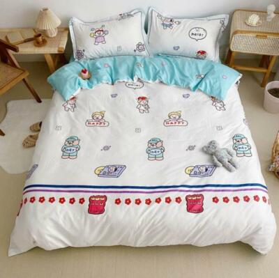 3D Cartoon Bear ZHUA2831 Bed Pillowcases Quilt Duvet Cover Set Queen King Zoe