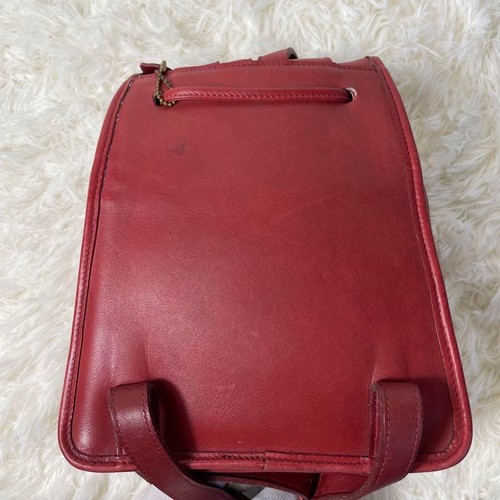 Made In USA Old Coach 9960 Daypack Backpack Red Vintage Used Japan D6M - Picture 4 of 14