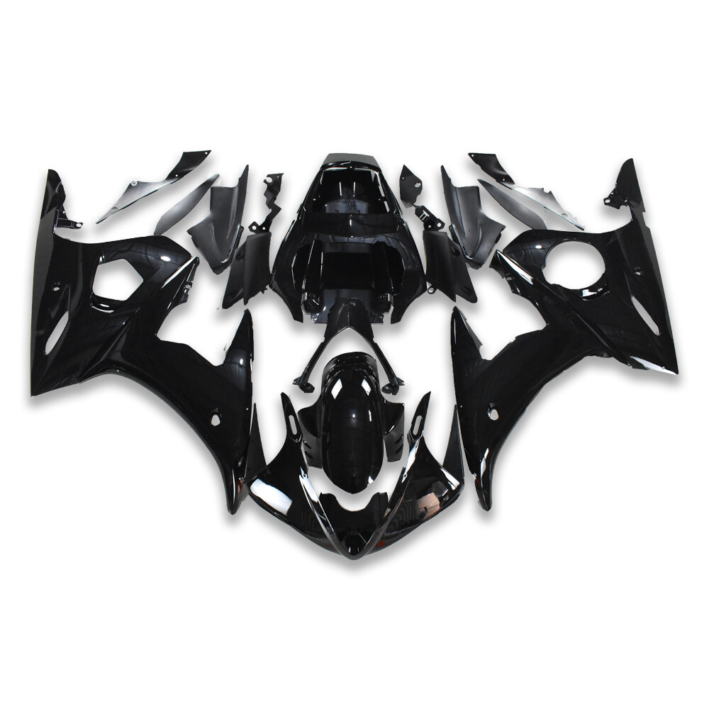Vivid Black Fairing Kit For Yamaha YZF R6 2003-2005 / R6S 2006-2009 ABS Bodywork