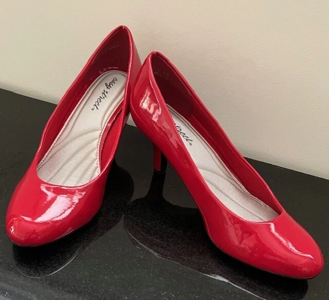 MUJER NUEVO EASY STREET ROJO CHAROL 2 PULGADAS TACONES 9M Foto 3 de 4