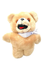 Vintage Russ Snuggle Fabric Softener Tan Ribbon Teddy Bear Plush