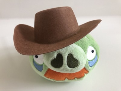 angry birds cowboy pig plush