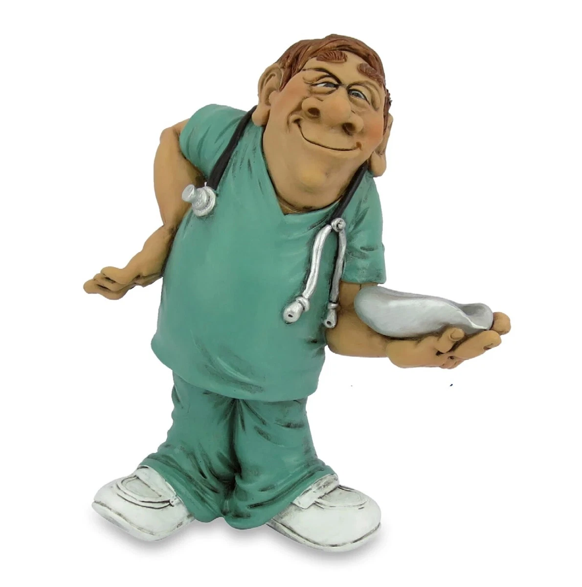 Les Alpes Figura Cantante 17,5 Cm – Statuina Dipinta A Mano In Resina, Collezione Funny World Mestieri, 014 77031