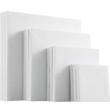 12 Pieces Assorted Size Mini Art Canvas Stretched for Craft Painting Drawing ...