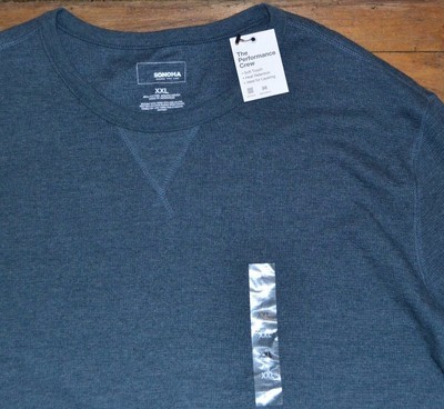 Sonoma Performance Crew Thermal Dark Ink Top Mens Soft Heat Retention Shirt