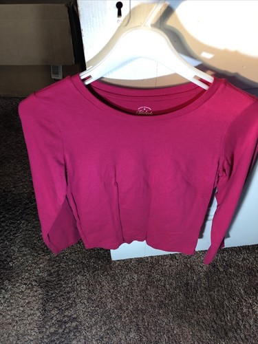 Girls Faded Glory Pink Long Sleeve Shirt L/G 10-12 NWT - Picture 2 of 6