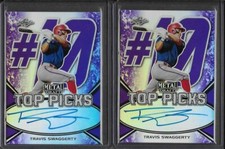 2018 Leaf Metal TRAVIS SWAGGERTY Top Picks Purple Prismatic Auto RC /25 Pirates