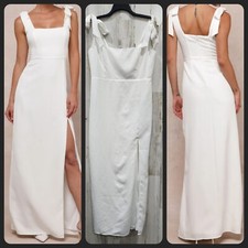 LULUS Your Sweetie White Tie Strap Column Maxi Dress Size XL**Gorgeous**NWOT**