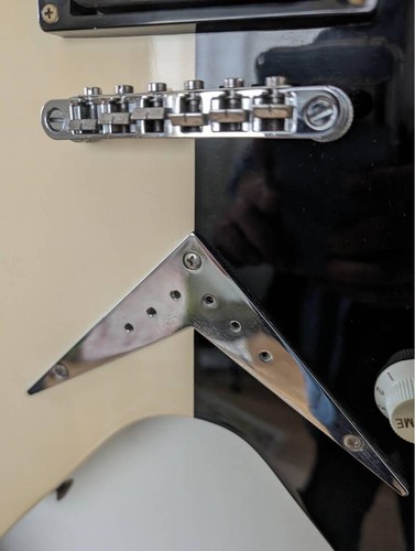DEAN Michael Schenker V Bolt-On Standard Flying V Black×White Good - Picture 4 of 6
