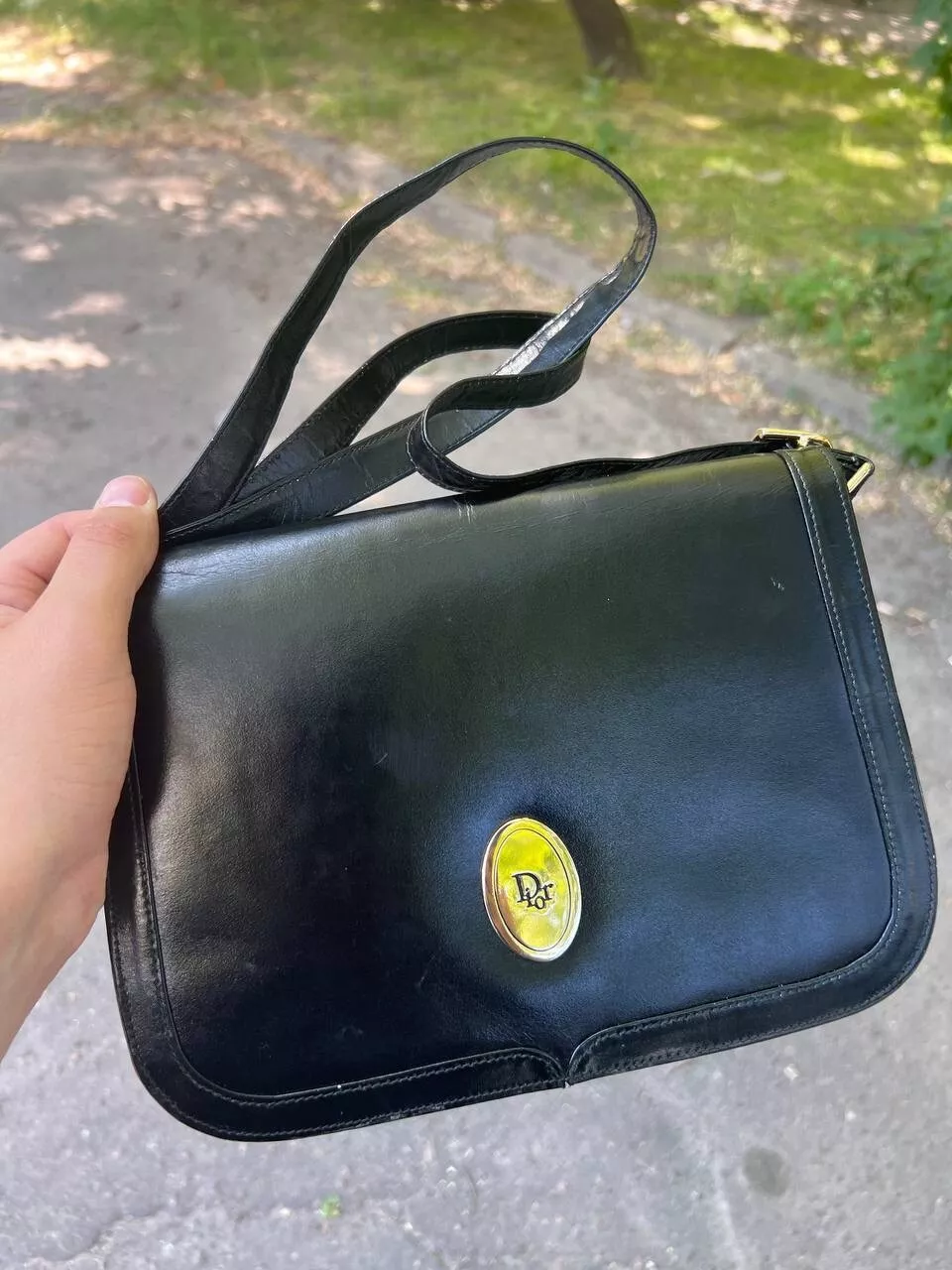 Sac bandoulière authentique Christian Dior vintage années 80 années 90 CD France sac élégance