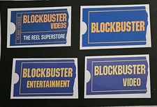Free Same Day Shipping BLOCKBUSTER VIDEO Logo's 4 Vinyl Sticker Lot