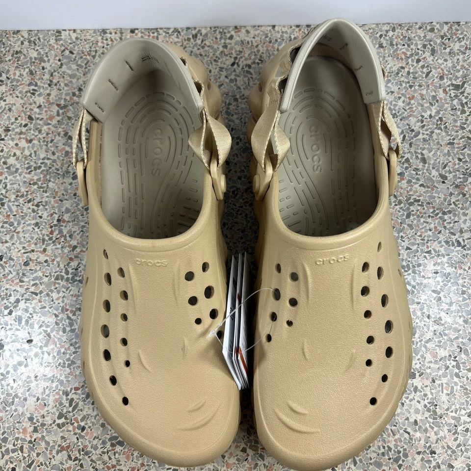 Мужские сабо унисекс Crocs Echo Clog пшеничные желтовато-коричневые 207937 12 - Изображение 4 из 4