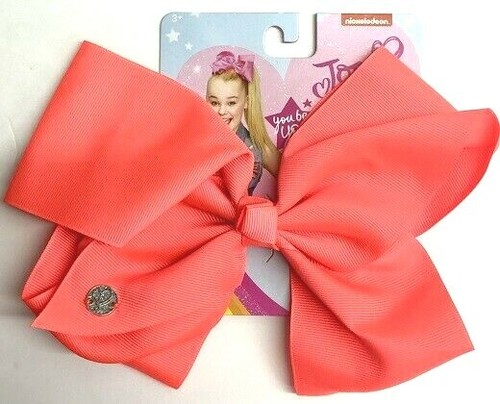 JoJo Siwa Signature Big Bow Hair Clip Fun Fashion Red Coral Black & Neon Green - Picture 3 of 10