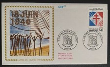 ENVELOPPE PREMIER JOUR 1990 TIMBRE N° 2656 APPEL À LA RÉSISTANCE OBLITÉRÉ PARIS