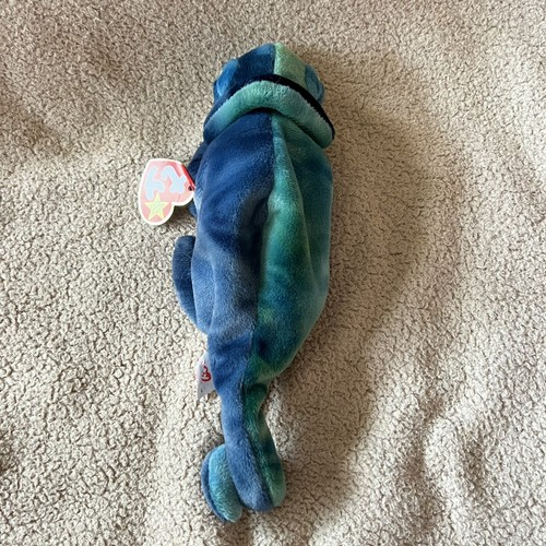 TY Beanie Baby Collection Retired 1997 Rainbow The Chameleon PE # 4037 Vintage - Picture 6 of 12
