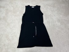 Calvin Klein Dress Womens Small Black Sweatshirt Sleeveless Tie Casual Ladies