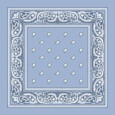 Large 100 Cotton Paisley Bandanas 22 inch x 22 inch 1 Piece 1pcs Light Blue