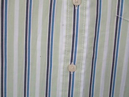 Camisa Tommy Hilfiger Para Hombre Talla XL Ajuste Verde Rayas Algodón Botón Delantero - Imagen 8 de 12