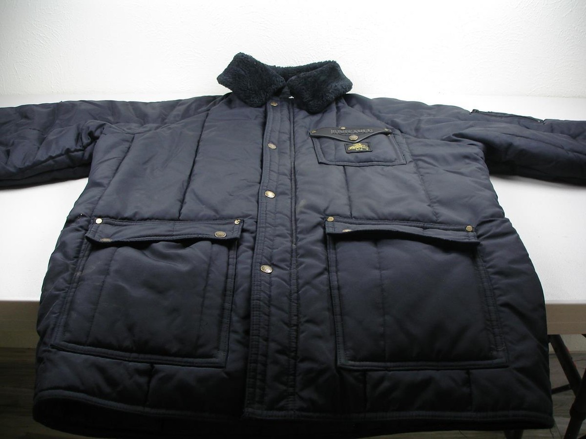 Men's XL Refrigiwear Iron-Tuff Siberian 0358R Navy Nylon Jacket