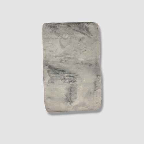 Pure Bath Gray Faux-Fur Memory Foam Bath Rug 20in x 32in - Picture 3 of 3