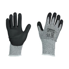 Timco High Cut Resistant Gloves Grip Protection PU Coated HPPE Glass Fibre M-XL