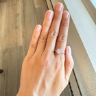 925 Sterling Silver Ring 4mm Heart Natural Opal Gemstone Zircon Rose Gold Plated — photo 10