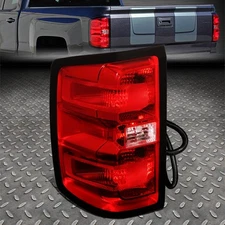 FOR 14-19 SILVERADO LEFT SIDE RED LENS TAIL LIGHT BRAKE LAMP W/ WIRING HARNESS
