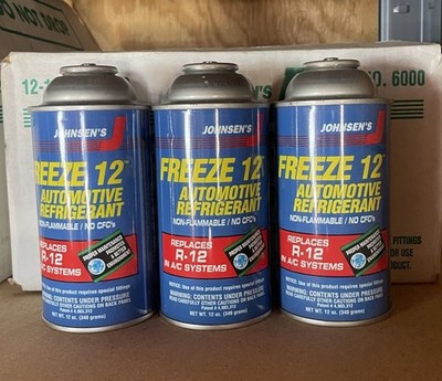 Vintage Johnsen s FREEZE 12-oz Metal Cans Full Advertising Lot of 3Pc New