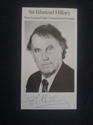 Autogramm Sir Edmund Hillary Mount Everest