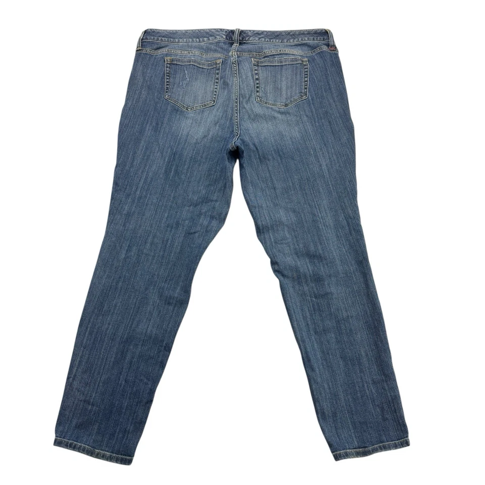 Pantalones de mezclilla Torrid para mujer 20 R azul retazos novio desgastados elásticos Foto 2 de 4