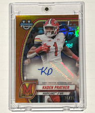 Topps Bowman Univ Chrome Kaden Prather PA-KPR Orange Refractor Auto /25