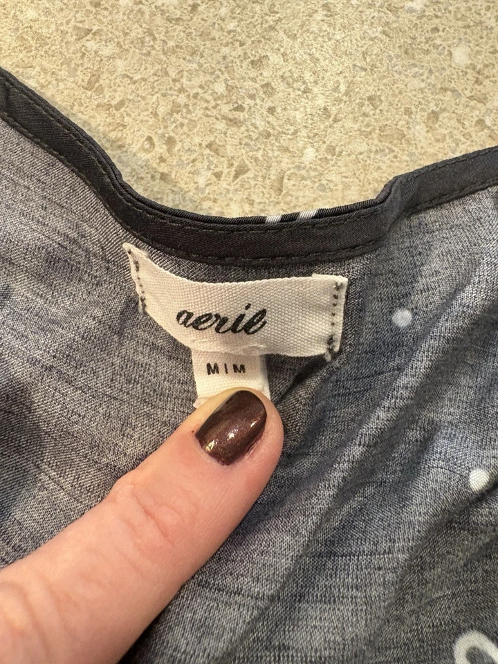 NWOT Aerie By American Eagle Satin Tie Front Pajama Top And Boxer Set Small/med - Image 4 of 4