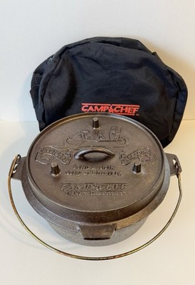 Camp Chef Lewis And Clark Cast Iron Dutch Oven Corps Of Discovery W/ Carry Bag