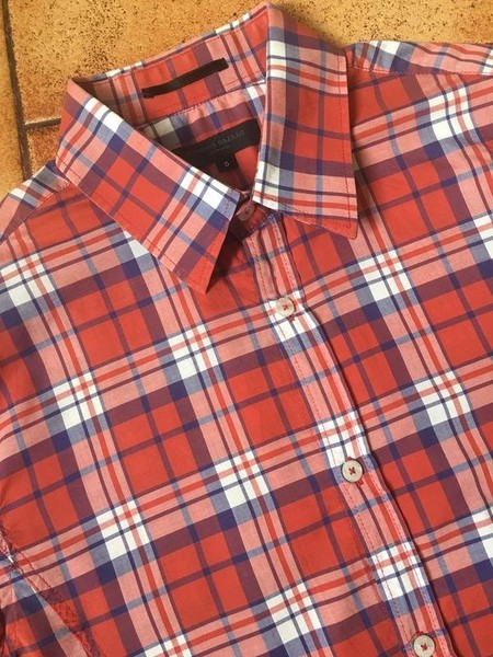 Men Bruuns Bazaar Shirt Red Cotton 36 / S / 44