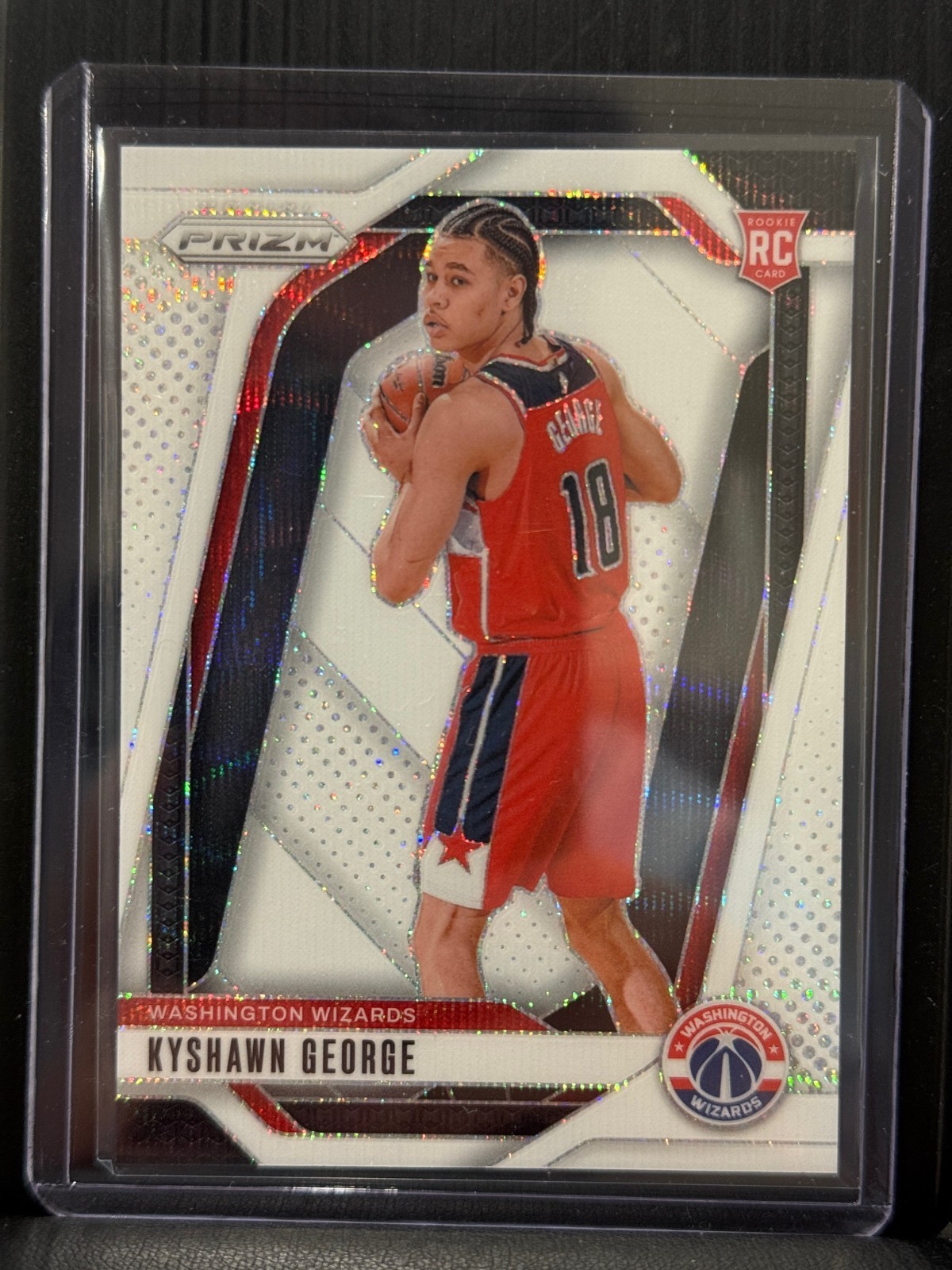 2024-25 Panini Prizm Rookie RC #257 Kyshawn George White Wave Prizm SP 02/38