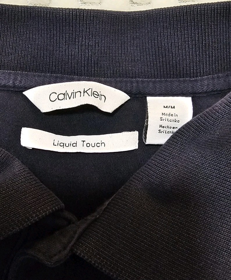 Calvin Klein Liquid Touch Polo Solid Dark Blue Me… - image 4