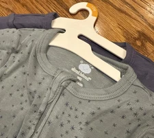 Cloud Island 2-Pack Rompers Buttery Soft Blue With Stars 12M