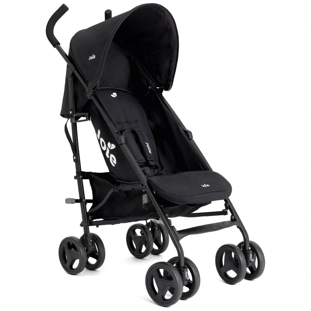 Joie Trakker Pushchair Stroller Black Lightweight Compact Travel Buggy - Black