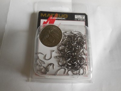 100 Matzuo 413014 Chrome Up Eye Offset Octopus Fish Hooks size 6