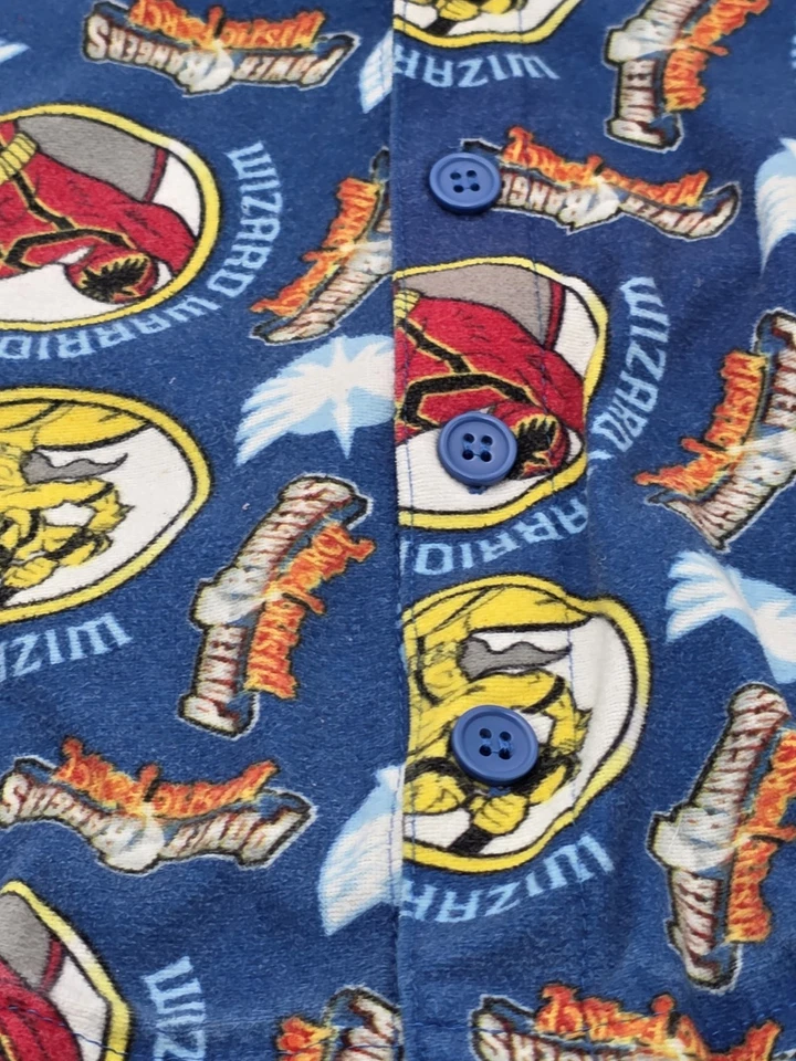 Camiseta pijama vintage años 2000 Power Rangers Mystic Force niños. Foto 4 de 4