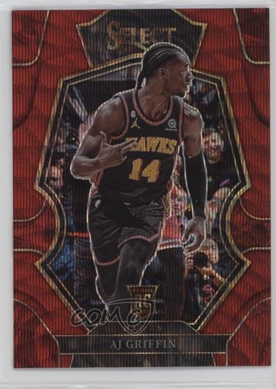 2022-23 Panini Select Premier Level Red Wave Prizm AJ Griffin #198 1a39