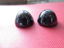 Puppenaugen, Tieraugen, Glas, Kegelform, silberig anthrazit, ohne Pupille 20x13