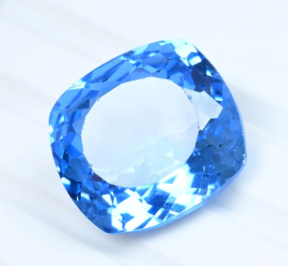 56.30 Ct Natural Namibian Blue Jeremejevite Certified Flawless Loose Gemstone - Image 4 of 4