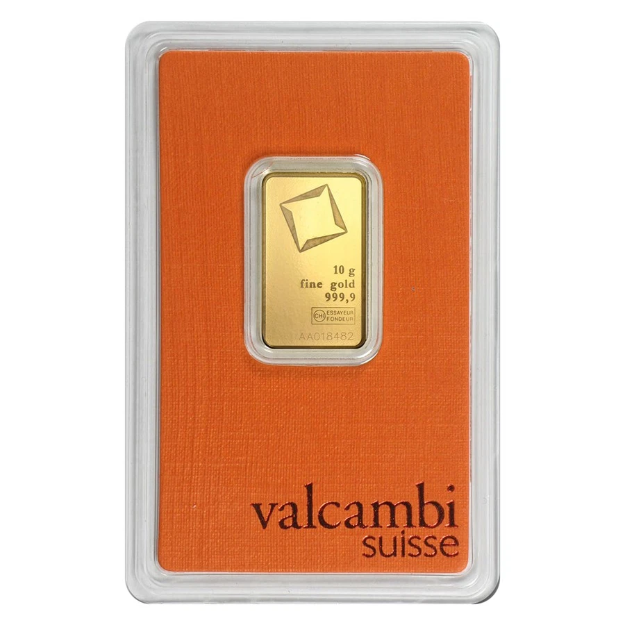 10 gram Gold Valcambi Bar w/ Assay
