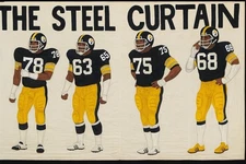 Steel Curtain Pittsburgh Steelers 12x8in Metal Sign NFL